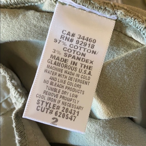 Vintage WOMENS Green Juicy Couture Bermuda Shorts SIZE 0 MADE IN USA🇺🇸💚🩳 - Picture 4 of 4